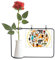 Beauty Gift Afrika Wildtiere Wildlife afrikanische künstliche Rose Blume hängende Vasen Dekoration Flasche