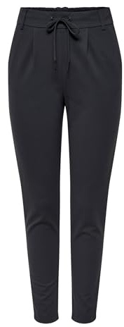 ONLY Damen Onlpoptrash Life Easy Col Pant PNT Noos Regular Fit Hose Mit Kordelzugverschluss Für Lounge Und Freizeit, Blue Graphite,XS / 32L