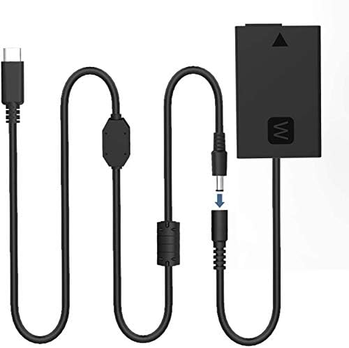 F1TP ACPW20 USB C Power Adapter DC Coupler Charger Set, External Battery Adapter for Sony NP-FW50 Battery, A6400, A6500, A6300, A6100, A6000, A5100, A7, A7II, A7RII, A7SII, A55, RX10 Cameras