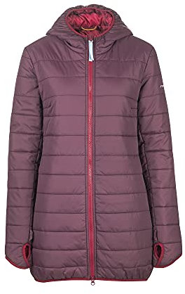 Finside W Vaalia Lila-Rot - Leichte zip-in kompatible Damen Steppjacke, Größe 40 - Farbe Eggplant - Beet Red