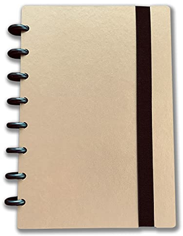 Bancari Aluminium-Erweiterungsplaner, Discbound Ringe für Ordner, Set mit 11 Metallscheiben, Premium-Kollektion, hält bis zu 175 Blatt, 3,2 cm (Discbound Notizbuch, Gold)