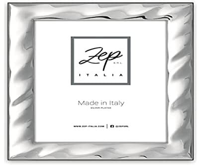 zep srl SAVONA Tischrahmen aus Silver Plated für Fotos 13 x 18, horizontal positionierbar, versilbert, hergestellt in Italien