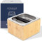 Modern Knock Box, Espresso Knock Box, Coffee Knock Box, Coffee Ground Bin with Durable Knock Bar and Non-Slip Base, Made of Bamboo and Stainless Steel, Breville Barista Espresso Machine Accessories
