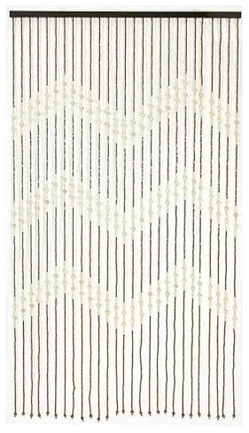 ReTaaj Beaded Bamboo Curtain Beautiful Hanging String Caravan Wooden Door Summer Blind Fly Mosquito Curtain Screen Room Divider Home Decoration 180 x 90cm (AJ052)