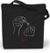 Loxato Jutebeutel - Schwarz Bedruckt, Stoffbeutel B35 x H42 x T8 cm - 100% Baumwolltasche - Einkaufstasche - Damen Shopper