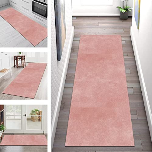 Tappeto Passatoia Cucina Antiscivolo Lavabile Tappeti Runner Rosa Astratto 40X60CM Poliestere Tappeto Corridoio ingresso interno Moderno Soggiorno Antimacchia Tappetino Multiuso Tappeti Bagno