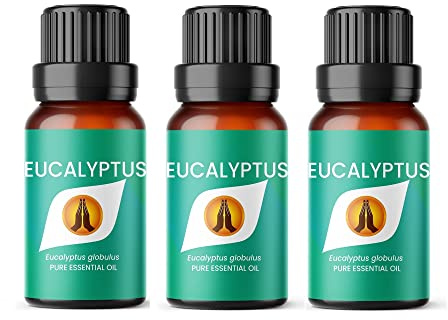 Aroma Energy Eucalyptus Essential Oil, 30ml (3x10ml) | Diffuser oil for home, aromatherapy, burner, candle making, soap, steam bath, cleaning sprays | Natural, Vegan, UK Made