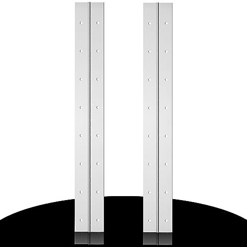 2Pcs Heavy Duty Piano Hinge, 18 Long x 2-1/2 Width Silver Piano Hinges, 0.06 Thickness Stainless Steel Continuous & Piano Hinges for Wood Furniture Mailbox Tool Storage Boxes Cabinets Door Hinges