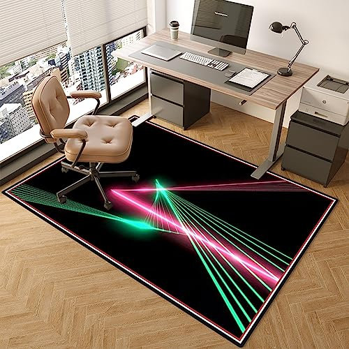Tapis de Chaise Bureau 100 x 140 cm Tapis de Chaise Gaming Protège Le Sol, Tapis de Sol Bureau Tissu, Tapis de Protection Sol, Tapis Protège Sol pour Sols Durs, Antidérapant Silencieux