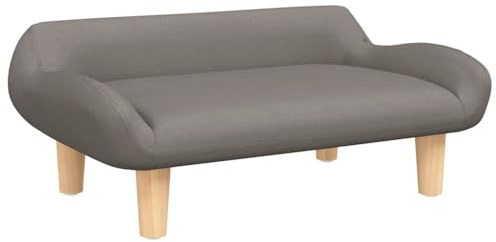 vidaXL Hundebett, Hundekissen mit weicher Polsterung, Hundesofa Hundecouch für kleine Hunde Haustiere, Haustierbett Katzenbett, Taupe Stoff