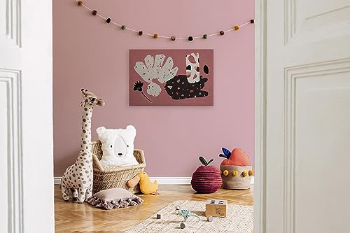 A.S. Création Leinwandbild Grafik abstrakt - Kunstdruck rot weiß - 90x60 cm Querformat - Moderne Wanddekoration Schlafzimmer Wohnzimmer Küche - Bild auf Keilrahmen
