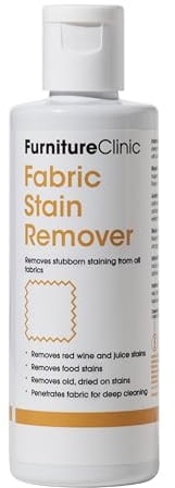 Furniture Clinic Fabric Stain Remover - Removes Stubborn Food & Drink Stains from All Fabrics - Removes Old, Dried on Stains - Use on Sofas, Car Seats, Cushions, Rugs (125ml)