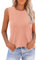 Zeagoo Basic Top Damen Tank Tops Ärmerlos Oberteile Basic Rosa Frauen Shirt lang Sommer Shirts Top Rosa M