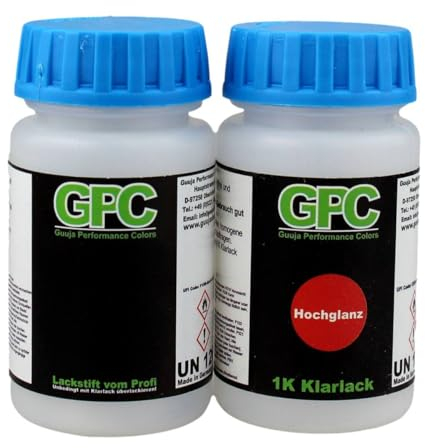 Guuja Lackstift für Mercedes Benz 9709 Sterling Silber Metallic Klarlack schnelltrocknend Tupflack Autolack