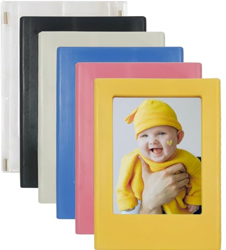 6 Pieces Mini Refrigerator Magnets Photo Frame for 2x3 Film, MaehSab 3 Inches Mini Fridge Magnetic Picture Frame for Polaroid Fujifilm Instax Film, Small Picture Holder for Fridge Table Locker