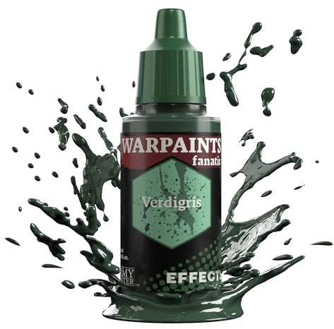 The Army Painter, Warpaints Fanatic Effects Peinture acrylique simple Vert-de-gris Peinture de qualité pour jeux de guerre miniatures