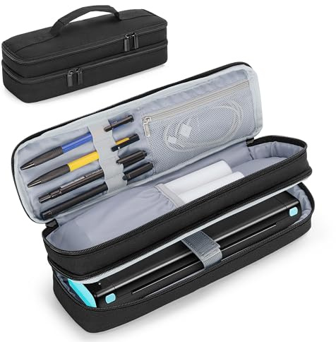 Double Layers Portable Printer Case for Wireless Thermal Printer, Black | Mobile Printer Storage Bag compatible with JADENS, Aixiqee, MUNBYN, Phomemo M08F, Itari M832 and Most A4 Thermal Printer