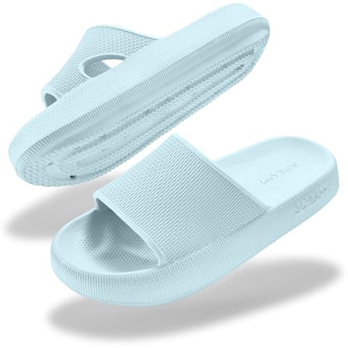SCHLAPPY™ Original Badeschuhe für Damen&Herren, Badelatschen&Wolkenschuhe 100% Plastikfrei, Wasserfest&rutschfest (Hellblau, EU Schuhgrößensystem, Erwachsene, Numerisch (von/bis), M, 40, 41)