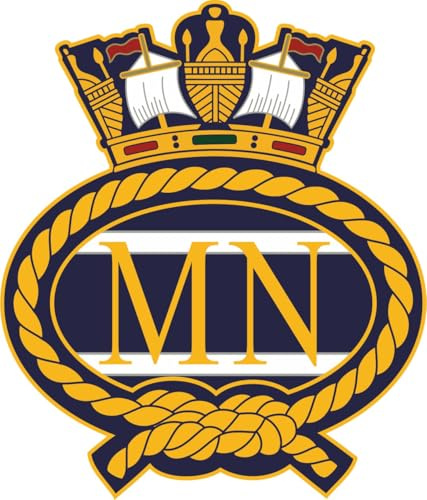 Merchant Navy Car Sticker - for Exterior or Interior Window (Small (You get 2 Small Stickers))