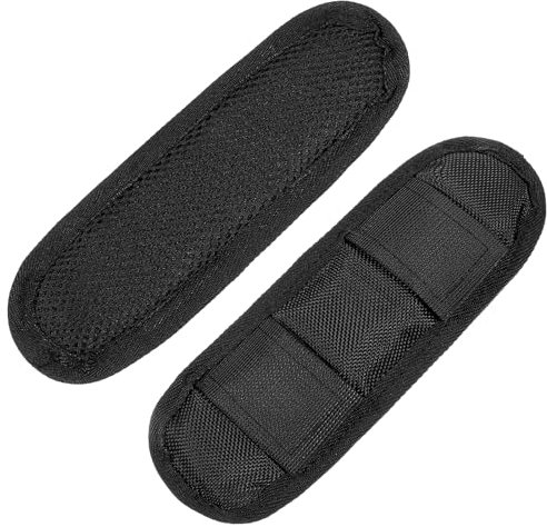 AOZUO 2PCS Shoulder Strap Pads, Removable Backpack Strap Pads Black Thick and Breathable Fastener Cushion Universal Replacement Shoulder Padded for Luggage Guitar Camera Laptop Bag
