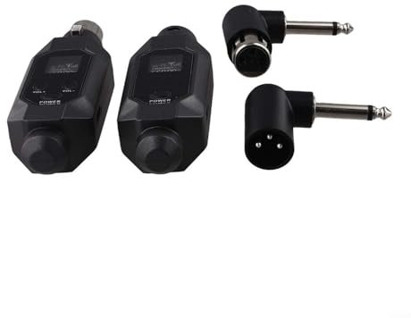 Zilimontt Portable Wireless Microphone Transmitter Receiver,XLR Wireless Mic Converter,Microphone System Rechargeable Mic Adapter For Dynamic Condenser (1 in 1)