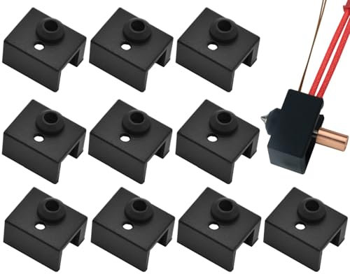 Silikon Socken 3D Drucker,10pcs Ersatz-Silikonhüllen,Silikon Socke,Hochtemperatur-Silikonsocken, 3D Silikonsocken,3D Drucker Heizblock Abdeckung,3D Drucker Heizblock Silikon Socken