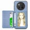 MOJIA Coque pour Honor Magic7 Lite (Magic 7 Lite), Étui Ultra Mince Tendre TPU, Housse de Téléphone Antichoc Anti-dérapant avec Blocage RFID Sac de Carte. Bleu