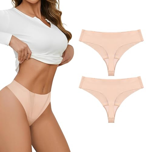 TDONE String Tanga Damen Nahtlos Cameltoe Concealer,Atmungsaktiv Sport Unterhosen Nahtlose Sexy Bequem Thong Anti Camel Toe Invisible Unterwäsche Frauen Seamless Slip Verbergen weiblicher Linien