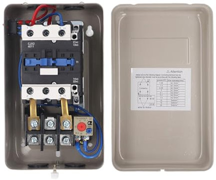 Magnetic Electric Motor Starter 7.5HP Single Phase Motor Control Switch for Air Compressor 30‑40A