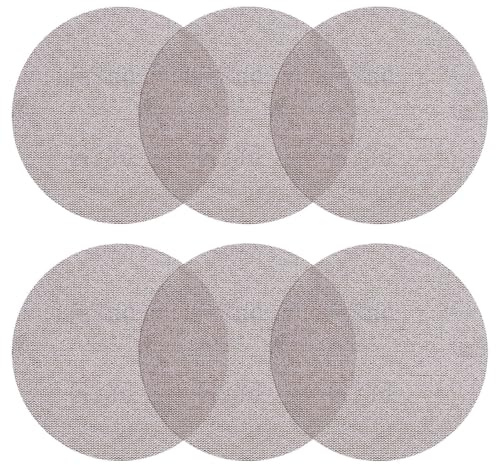 DTGN 10 Pcs 125 mm Grid Sanding Discs 320 Grit Aluminum Oxide Abrasive | Anti-clogging Dust-free Hook and Loop Wall Sanding Discs for Wood Paint Car Putty Wall Dust Sanding