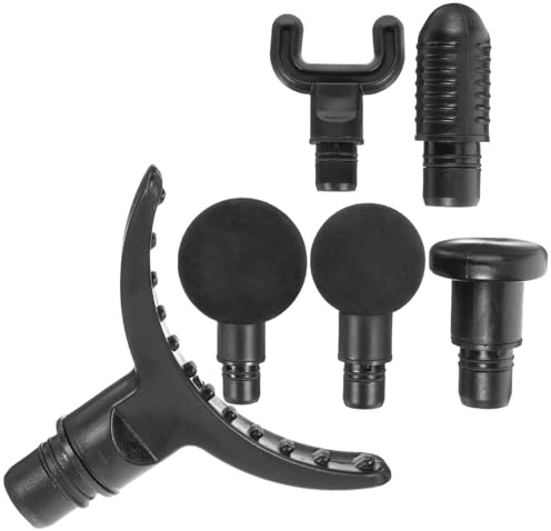 Austauschbarer Massageaufsatz 6 Stück ABS Schwarz für Massagegerät | Tragbarer Massageaufsatz, Adapter für Fitness Massagegerät, Zubehör für Sportler und Gewichtheber