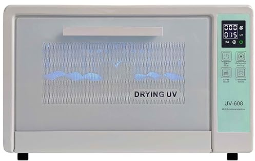 JOJOCOSMO UV steriliser,16.2L Extra large capacity nail tool sterilizer, autoclave sterilizer with timer setting, LED UV Disinfection Cabinet for barbershop, beauty salon, home and spa use