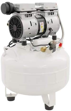 Flüsterkompressor Ölfrei Luftkompressor, 550W Tragbarer Luftkompressor mit Schalldämpfer, 8 bar, 1440 U/min, 30L Druckluft für Hausreparatur, Reifenbefüllung, Reinigung von Fußbodenheizung