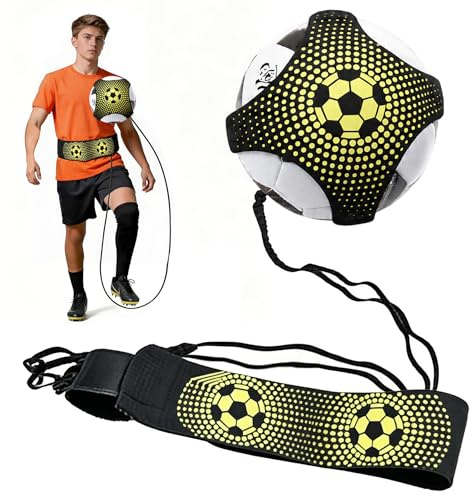 Fussballtrainer mit Schnur,Trainingsset Fußball Kicktrainer Kick Trainer,Solo Fußball Trainer,Fußballtrainer Kicktrainer,Fußball Kick Trainer,Fußball-Trainingsgerät,Freihändiger Fußballtraining