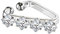 beyoutifulthings Ohr-klemme TRIANGEL ZIRKONIA QUADRATE clear Ohringe Ohr-ringe Ohr-clip Fake-Piercing Messing Silber