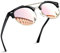 Joopin Retro Halbrahmen Sonnenbrille Herren Polarisiert UV400 Große Polarisierte Sonnenbrille Damen Rosa Verspiegelt Rund Polarized Sunglasses Unisex für Autofahren Reisen Angeln(Verspiegelt Rosa)