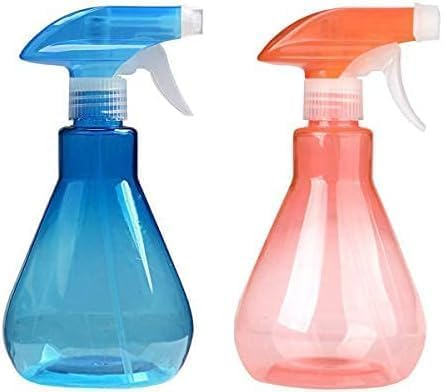 Cymax Large Size Empty Spray Bottle,2 Pack 500ML Refillable Sprayer Leak Proof Durable Trigger Sprayer with Mist& Stream Modes for Essential Oil,Water,Kitchen,Bath,and Cleaning,Orange+Blue