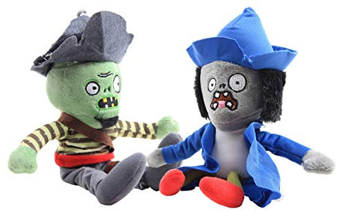 uiuoutoy Game Zombies Plush Pendants Keychain Wizard Zombie Swashbuckler Zombie Keyring Toys Backpack Charm Kids Gift 2Pcs/ Set