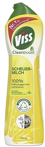 Viss Scheuermilch Citrus effektives Reinigungsmittel 100% kraftvoll gegen Fett und Schmutz mit 100% natürlichen Reinigungspartikeln 500 ml