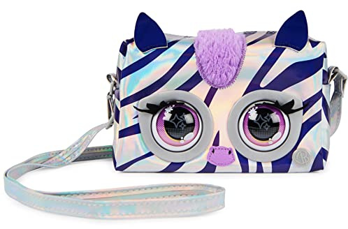 Purse Pets, Metallic Mood Rebel Stripez, interaktive Spielzeug-Umhängetasche, über 30 Geräusche und Reaktionen, Kinderspielzeug für Mädchen