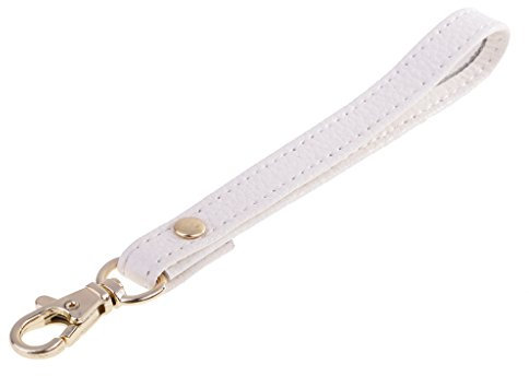 Dragonne de rechange en cuir véritable pour pochette Blanc