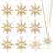 BENECREAT 10Pcs 18K Echt Vergoldeter Anhänger In Sonnenform, 17.5x15.5x3mm Goldene Sonnen-Charms, Himmlische Anhänger Zum Basteln von Armbändern, Halsketten Und Schmuckzubehör, Bohrung: 1mm