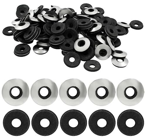 Biaungdo Lot de 120 rondelles d'étanchéité en néoprène EPDM #14 x 5/8 en acier inoxydable pour vis (M6,3 x 16 mm)