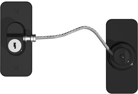 1 cerradura de seguridad para ventana, autoadhesiva, protección para ventanas, frigorífico, protección infantil, limitador estrecho de ventana, limitador de ventilación, dispositivo de seguridad para