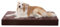 KSIIA Orthopädisches Hundebett für Große Mittelgroße Hunde, Waschbar Hundekissen Flauschig Hundematte Hundematratze mit Abnehmbarer Deckel in Pralinen 90x55x7cm
