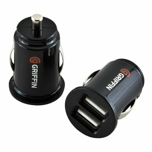 2pcs Car Charger, Dual Car Charging Adaptor, 12V USB Socket Mini Aluminum Alloy Power Drive, Cigarette Lighter Adapter for Mobile Phone tablet’s and other smart Phones Devices