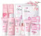 Sakura Sakura Gesichtspflege Set 11pcs Feuchtigkeit Hautpflege Sets-Serum, Gesichtscreme,Reiniger,Toner,Augenserum, Mask,Schlammmaske, Geschenke Set für Gesicht Reinigung & Pflege (Rosa)