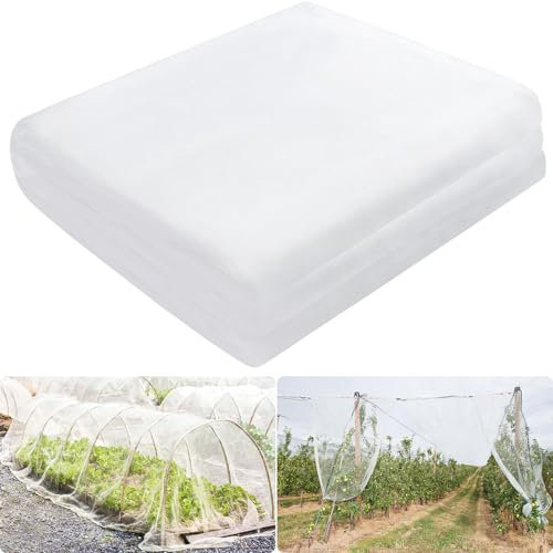 MAILEKT Insektenschutznetz Gemüse, Gemüseschutznetz 3x15m, Pflanzenschutznetz Feinmaschig- Effektiver Schutz für Ihre Pflanzen, obstbäume, für Garten Früchte Blumen, gegen Insekten und Vögel
