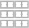 Acmerota 12Pcs 2 Gang Light Switch Finger Plate Surround Gray for Double Gang Light Switch Faceplate & Electrical Plug Socket Finger Plate Panel Wall Protector Electrical Plug Socket Wall Cover