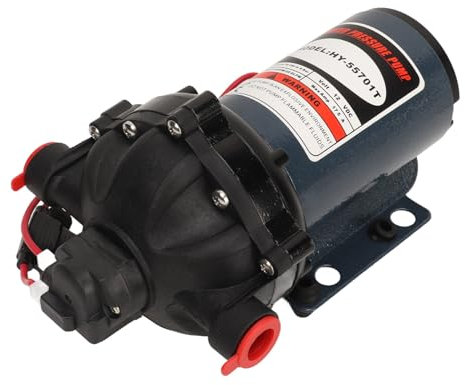 aqxreight Pompe de Lavage 12V DC 70PSI G1/2, Pompe à Pression d'eau à Filetage Femelle pour RV Marine Deck Yacht Série 51, Pompe Unique